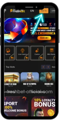 Home page Freshbet casino