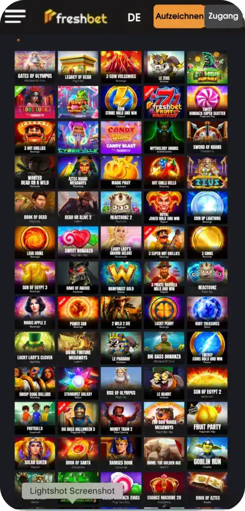 Die besten Spiele freshbet CH