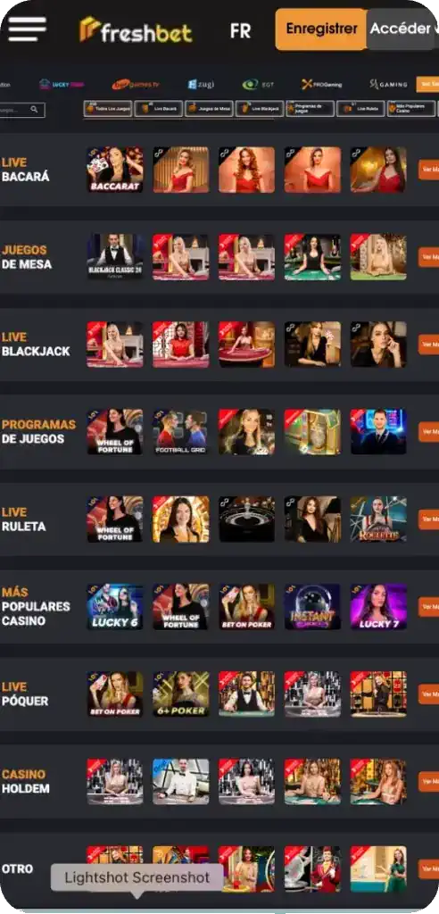 freshbet Casino en direct