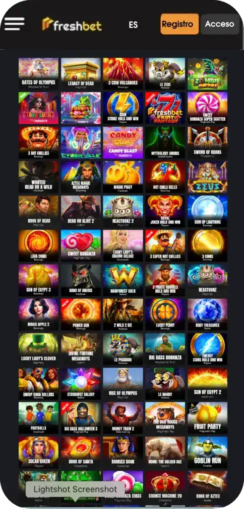 casino games on freshbet official website