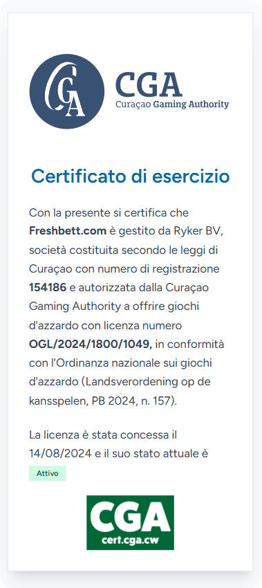 freshbet licenza