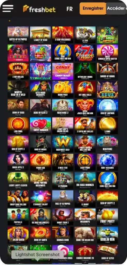freshbet liste des meilleurs jeux de casino